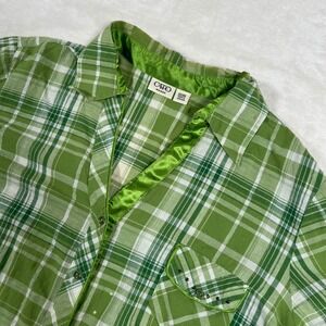 Cato Woman Plaid Button Down Top Short Sleeve Green Blouse Plus Size 22/24W
